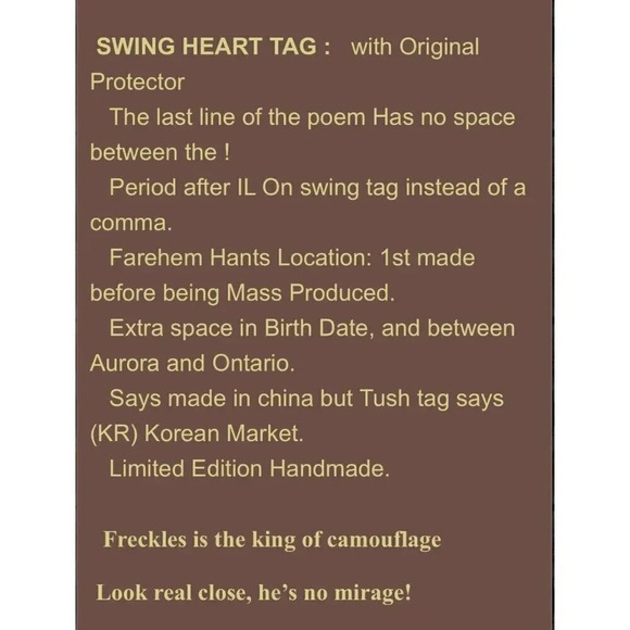 Ty Beanie Babies Freckles the Spotted Leopard Plush Toy -RARE - Picture 12 of 15